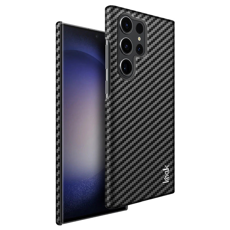 IMAK Ruiyi Series for Samsung Galaxy S23 Ultra Carbon Fiber Texture Phone Case PU Leather Coated PC Slim Fit Cover IMAK Ruiyi Series for Samsung Galaxy S23 Ultra Carbon Fiber Texture Phone Case PU Leather Coated PC Slim Fit Cover